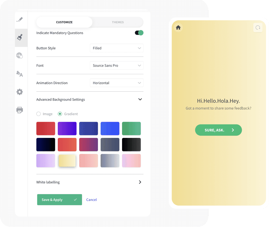 Branded surveys, offline Branded surveys, offline
