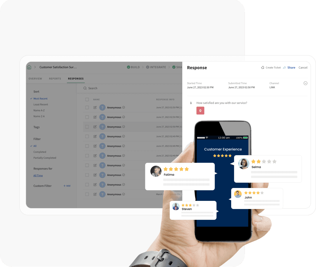 Channel responses into tickets Channel responses into tickets